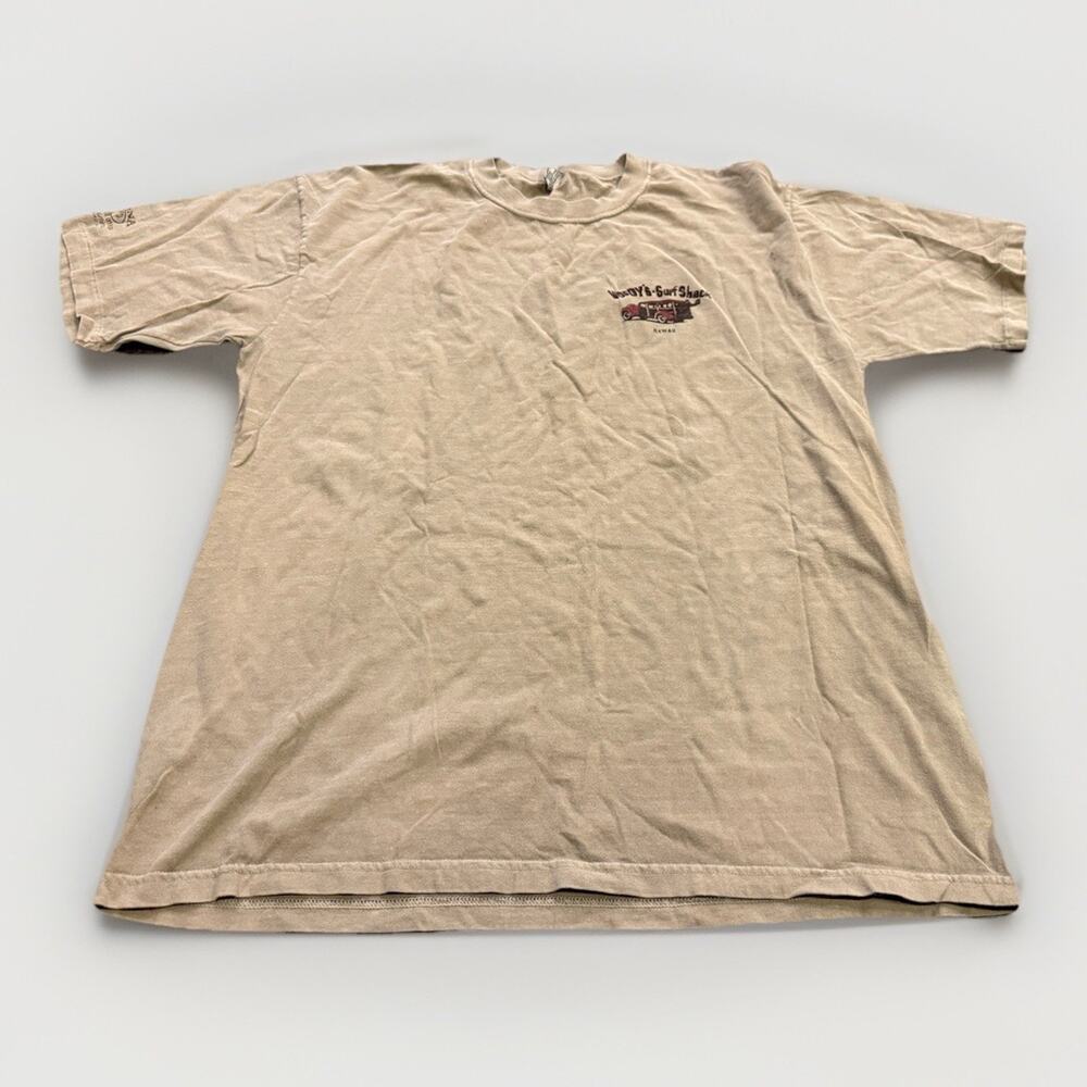 Crazy Shirts Mens Coffee Dyed Woodys Surf Shack Short Sleeve T Shirt Size XL
